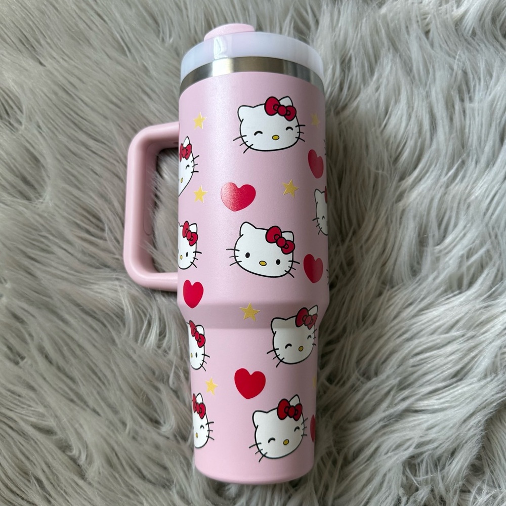STANLEY x Hello Kitty Pink 40oz Tumbler Cup w/ Handle & Straw Limited Edition - Picture 3 of 7